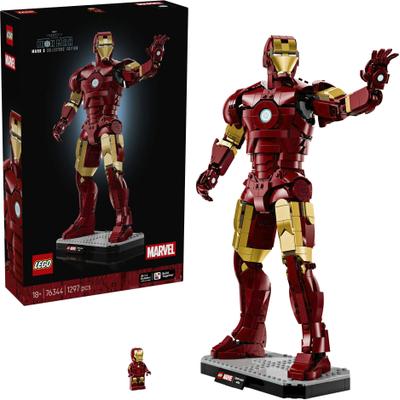 Konstruktionsspielsteine LEGO "Iron Man Mark 3 Sammleredition (76344), LEGO Super Heroes", rot (bunt), Spielbausteine, Kunststoff, Made in Europe