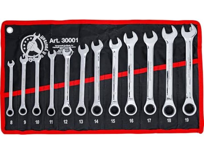 BGS Diy 30001 Ratelring-steeksleutelset 8-19 mm 12-dlg
