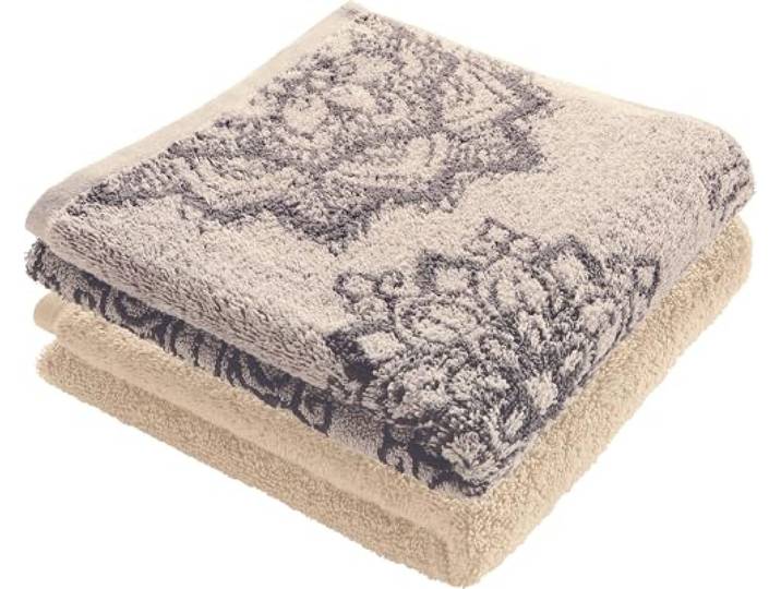 Erwin Müller Duschtuch Bühl 2er-Pack beige Größe 70x140 cm - besonders flauschig, voluminös, äußerst saugfähig