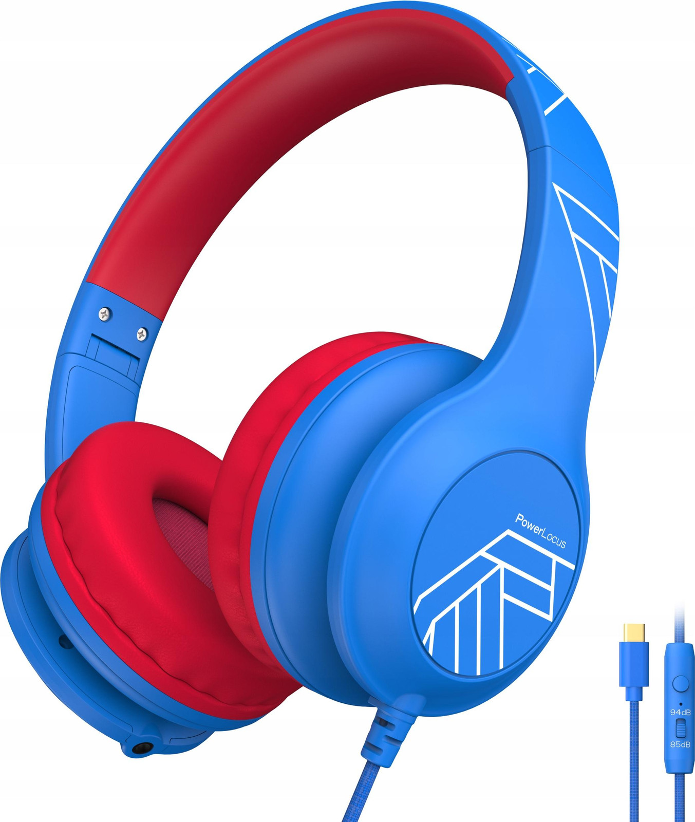 PowerLocus PLED Kids bedrade hoofdtelefoon met USB-C aansluiting