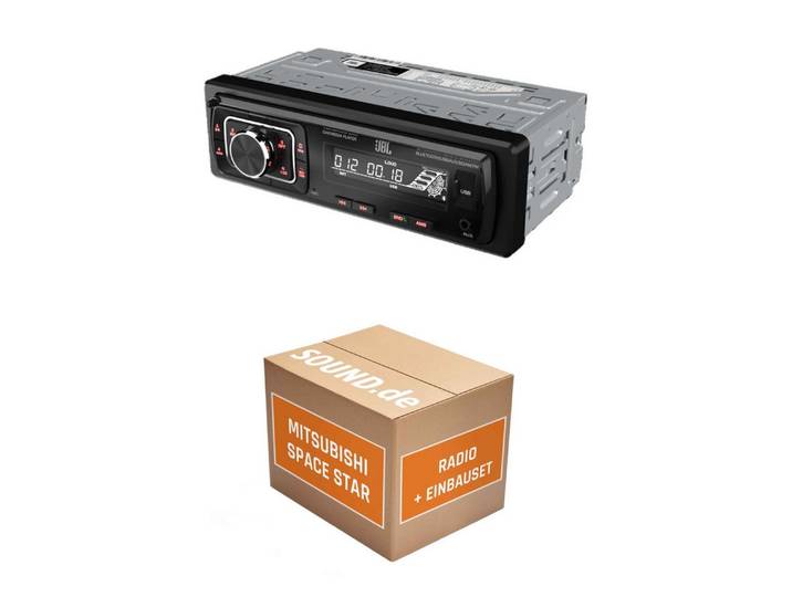 JUST SOUND best choice for caraudio Autoradio Einbauset JBL JBL Celebrity 150 Mitsubishi Space Star Autoradio (RDS, AM/FM Radio, Animiertes Display, Freisprecheinrichtung, 1 DIN)