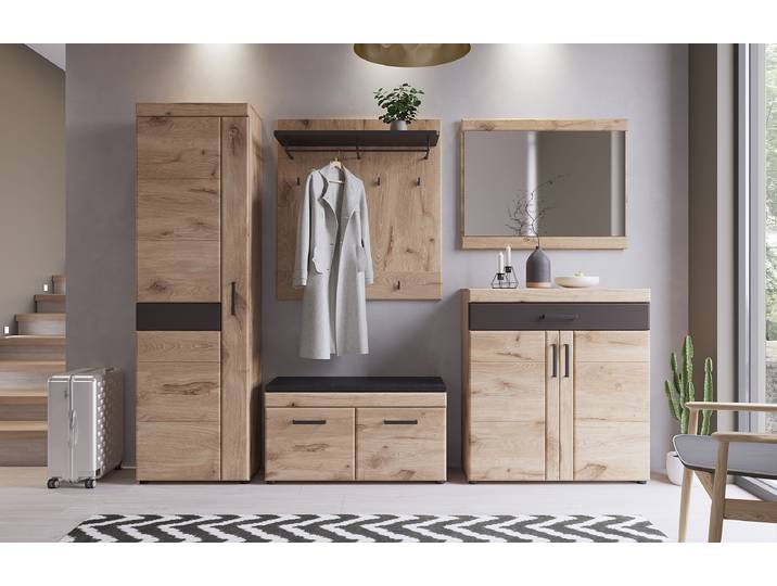 Armoire de vestiaire 58 x 195 x 38cm Butoir à gauche Marron