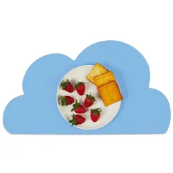 Relaxdays Platzdeckchen für Kinder in Wolkenform Hellblau