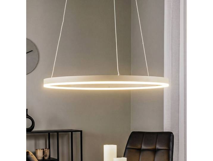 Suspension LED Albiona, beige, 1 anneau, Ø 60 cm - Arcchio - Cuisine - Moderne - Métal - À ampoule unique