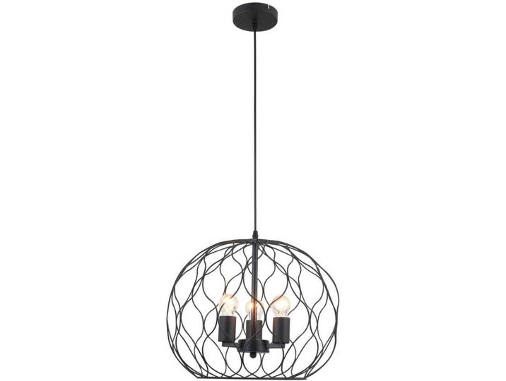 Marama Hängeleuchte Fence, Schwarz, Metall, Uni, Kugel, 45 cm, Lampen & Leuchten, Innenbeleuchtung, Hängeleuchten, Pendelleuchten