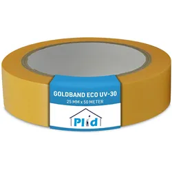 Plid, Klebeband, Goldband Malerkrepp Wasserabweisend- Malerklebeband Nassfest, 10 Rollen (25 mm)
