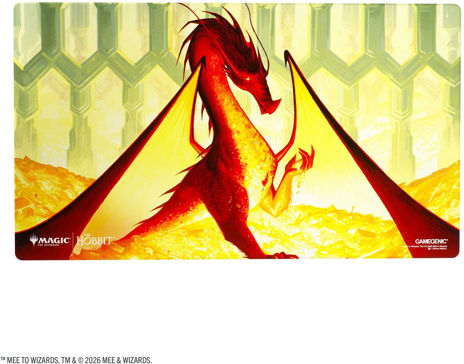 Gamegenic Magic: The Gathering The Hobbit Shiny Playmat - Smaug the Golden, 610 x 350 mm, Officially Licensed Card Game Accessory