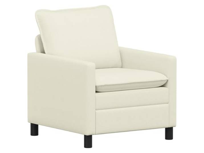 KTHLBRH Sofa-Set, 2-teilig, cremefarben, Stoff Strapazierfähiges Corduroy, Metallgestell, abnehmbare Kissen, 3-Sitzer, Verwendung im Innenbereich