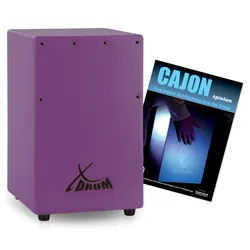 XDrum KC-37VT Kinder-Cajon Violett Set mit Schule