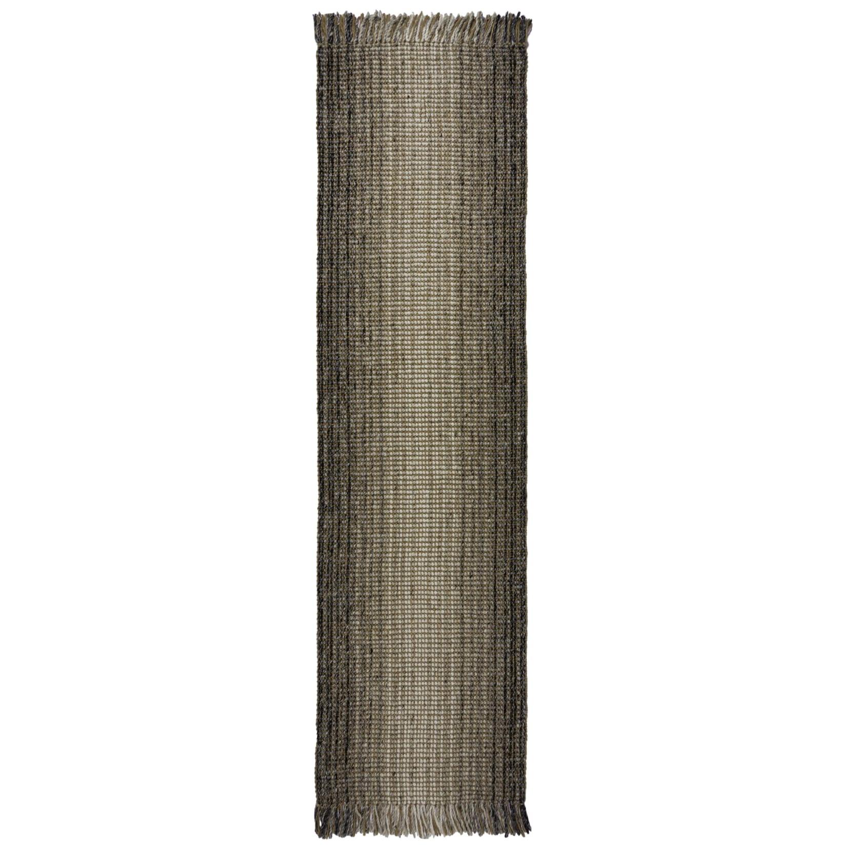 Läufer Wollmischung Grau 60 x 230 cm - WEAVER Kadima Design