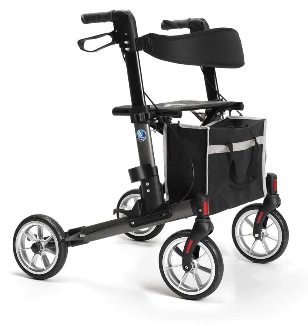 Rollator Quava - Vollständig zusammenklappbar - Anthrazitgrau