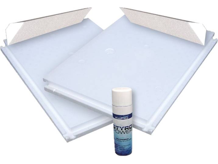 Styroporplatte KWAD Bodenisolations-Set , weiß, B:3,6cm H:2,5cm, Styropor, Dämmmaterialien, Styroporplatte, für Rundpool »Steely Deluxe Heat«