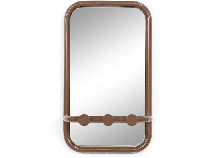 Spinder Design Garderobe Balder braun Stahl/Glas Rechteckig B 35 H 60 cm