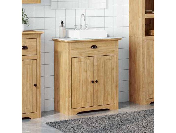 (ON SALE) Cabinet de salle de bain moderne - Cabinet WC/salle de bain - BODO Marron miel 70 x 35 x 80 cm EU5755187