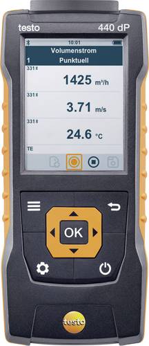 Testo 440 dP Druck-Messgerät Luftdruck, Beleuchtungsstärke, CO2, Temperatur, Windgeschwindigkeit -150 - +150hPa