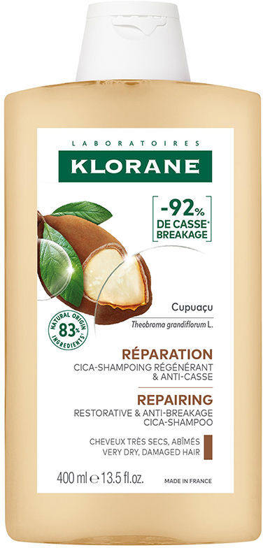 Klorane Shampooing réparateur Al Cupuaçu Bio pour cheveux très secs 400 ml