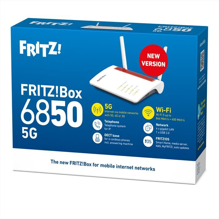 FRITZ! Box 6850 5g-bianco/rosso