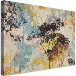 WANDBILD herbst wald bäume