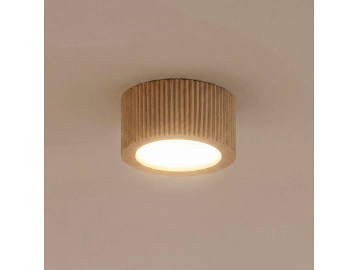 Deckenstrahler Eve, 4,5 cm hoch, GX53, Holz Eve TK Lighting, dimmbar, Holz hell, für Wohn- / Esszimmer, Holz, Modern, Downlights