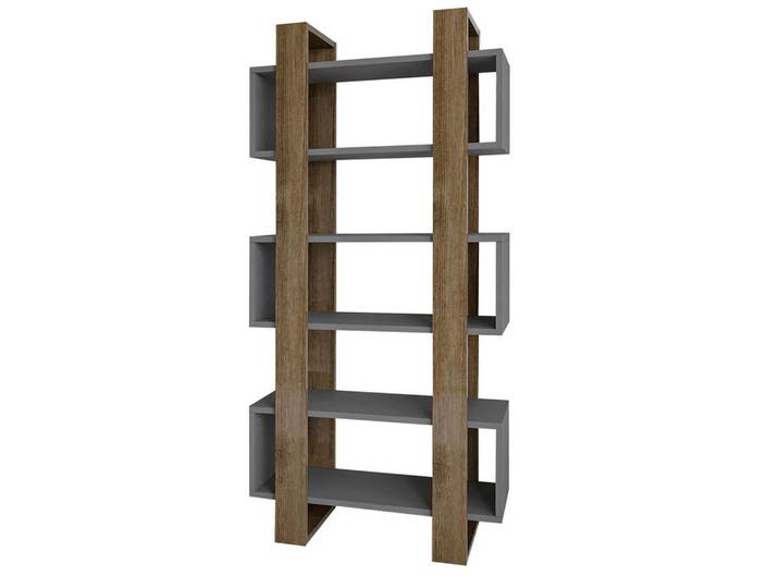 Regal Milano Anthrazit, Walnussfarbe B:80cm