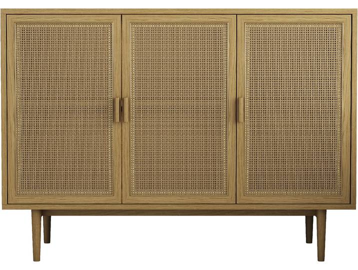 Sideboard OTTO HOME Lorelia , braun (naturfarben), B:118cm H:85cm T:40cm, FSC-zertifiziertes Massivholz, Holzwerkstoff, Melamin, Sideboards, Sideboard