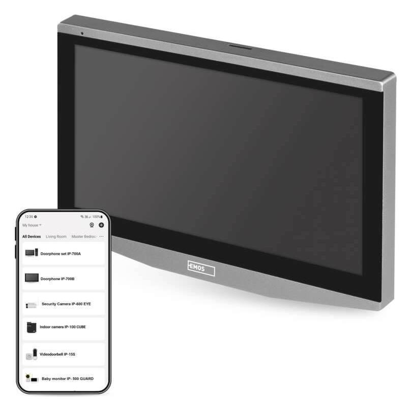 Emos GoSmart p?????????davn???? videoltelefon 7" LCD SLAVE IP-700B (WLAN) (3010040110)