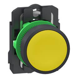 Schneider Electric XB5AA515 Drucktaster, Harmony XB5, Kunststoff, 22mm, gelb, unbeschriftet, tastend, 1S, Push-In Drucktaster 1 St.