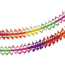 Papstar 10xGirlande, Papier oval 4 m  Rainbow