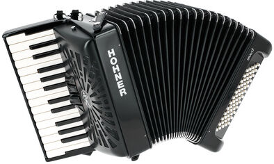 Hohner Bravo II 60 Black silent key Schwarz