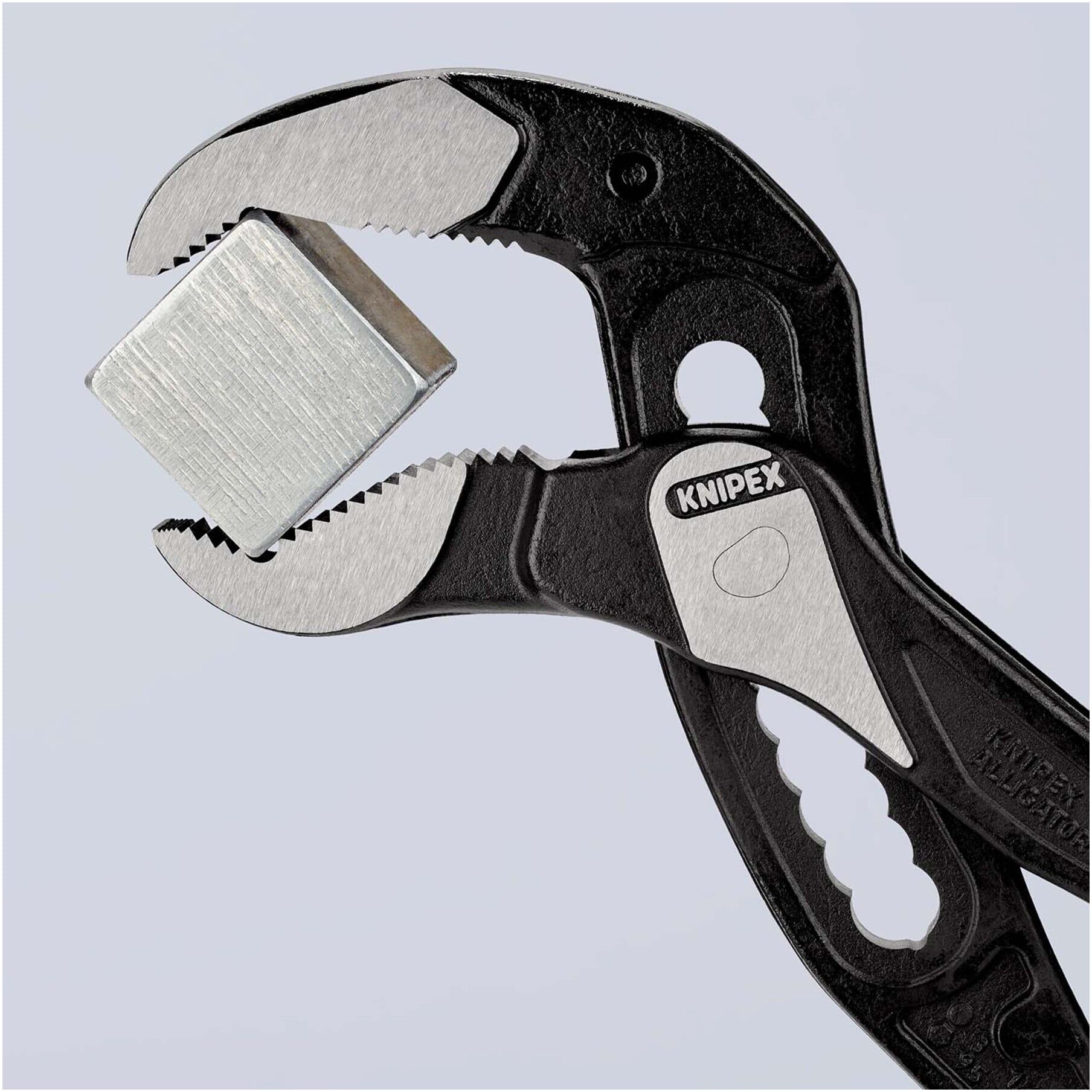 KNIPEX 88 01 400 Alligator® XL Rohr- und Wasserpumpenzange mit rutschhemmendem Kunststoff überzogen schwarz atramentiert 400 mm)