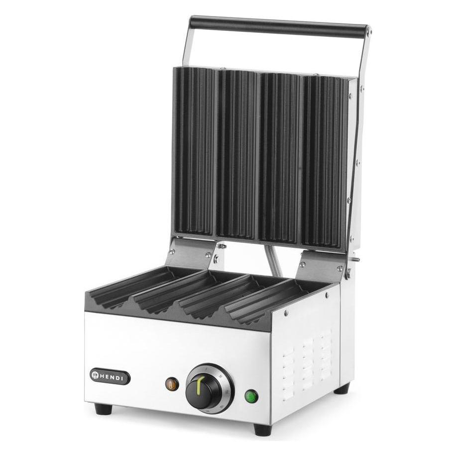 Hendi Kontaktgrill für Hot Dogs und Wraps,, 220-240V/1800W, 385x285x(H)254mm (62260831)