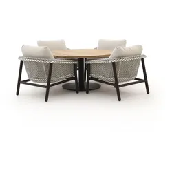 Zavelli Cuore ø 150 cm Low Dining Gartenmöbel-Set 5-teilig