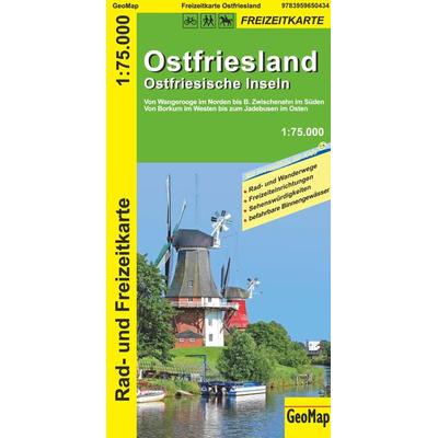 Ostfriesland Ostfriesische Inseln 1:75.000 Rad- und Freizeitkarte, Sonstige von GeoMap, GeoMap, 978-3-95965-043-4