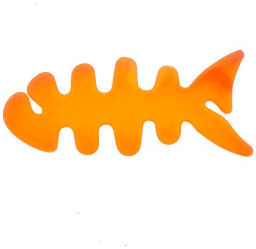 Hurtel Plastik Mini Kabelopruller - Fisk - Orange