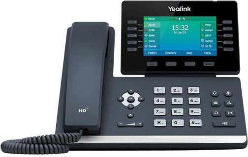 Yealink SIP-T54W IP Desk Phone with Wired Handset - Black