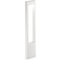 Ideal Lux Outdoor Stehleuchte VEGA, Höhe 80cm, G9, Aluminium / Glas gehärtet, Weiß IDEA-136035