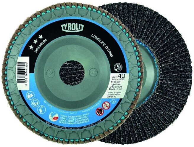 TYROLIT Disque à lamelles V2A 115 mm K 40 (34239191)