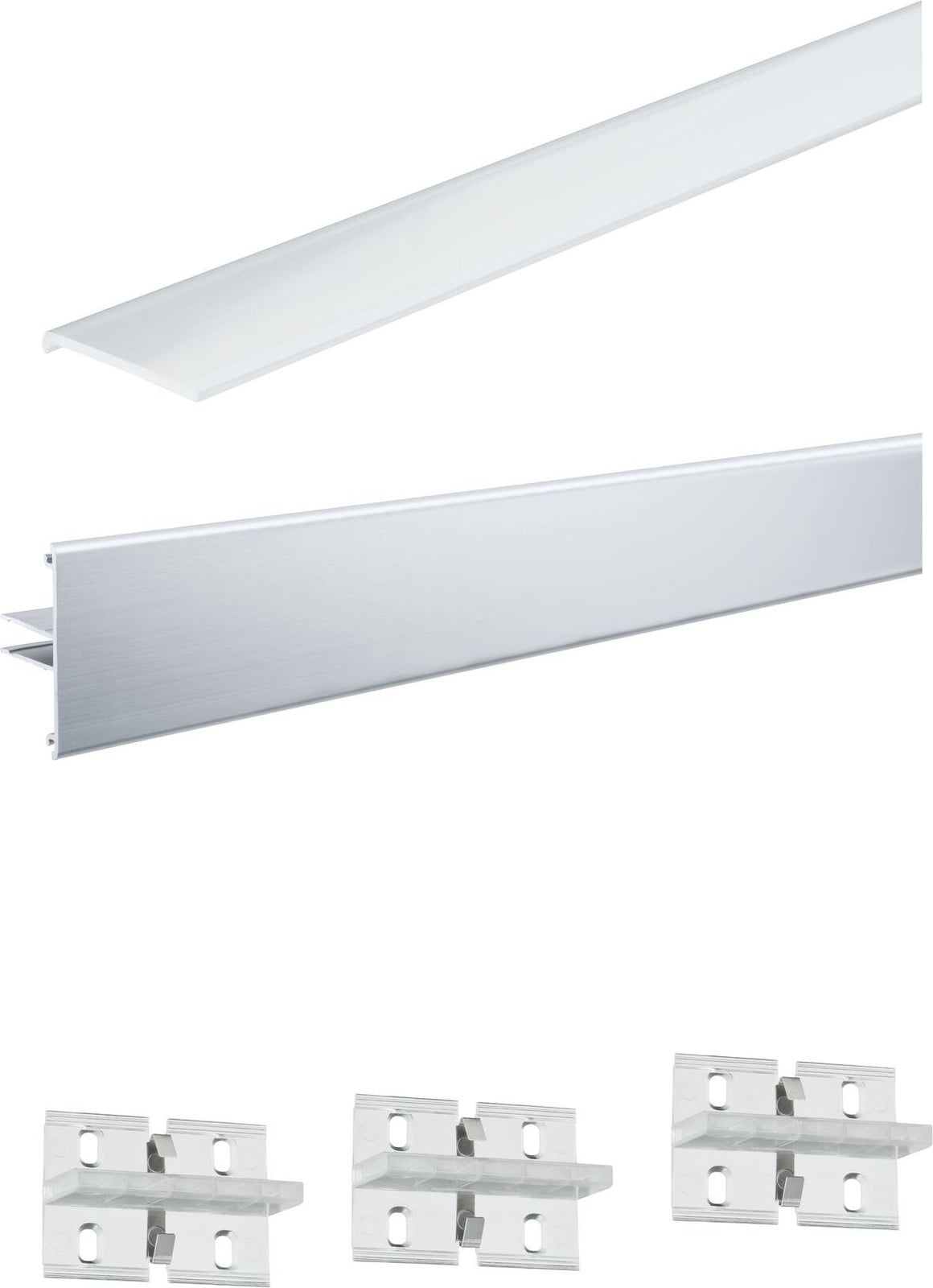 Paulmann LED-strip profiel Duo aluminium zilver, 2 meter