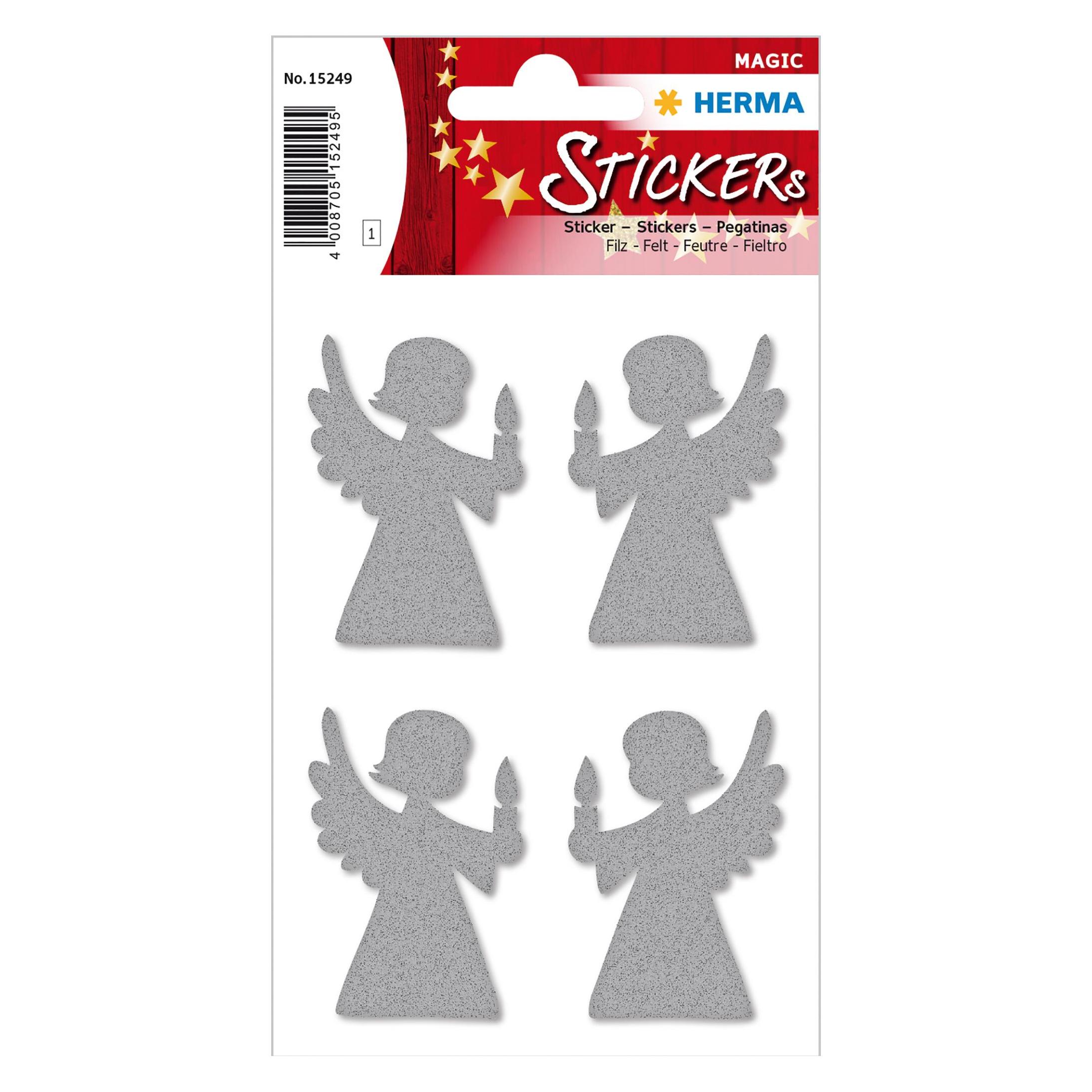 Herma Weihnachtssticker Engel 1 Blatt, 4 Sticker (4 Sticker) (15249)