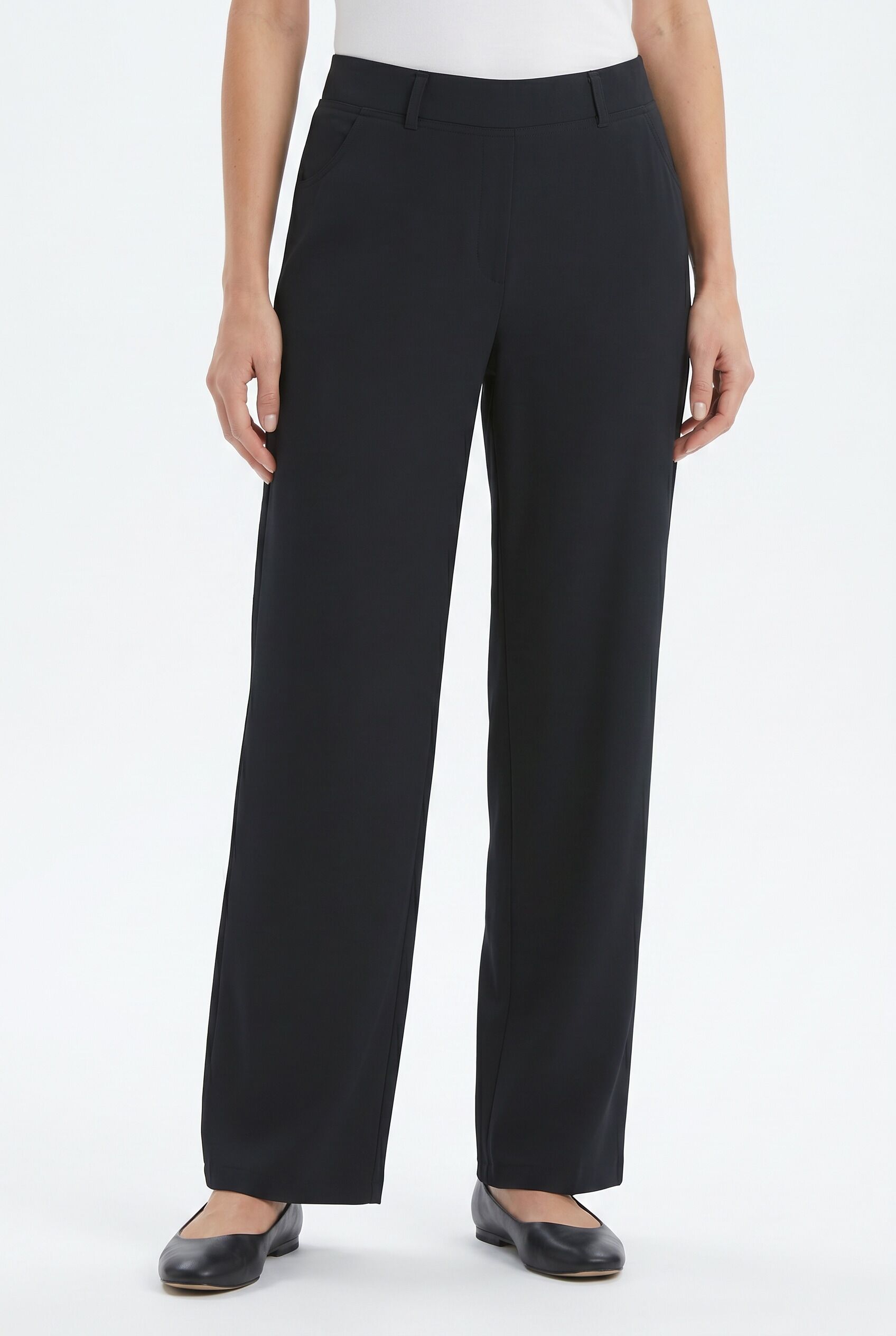 Marlene-Hose KJBRAND, Damen, Gr. 44, N-Gr, schwarz, Web, Obermaterial: 63% Polyester, 35% Viskose, 2% Elasthan, unifarben, figurumspielend normal, Hosen Marlene-Hose, mit Taschen schwarz 44, N-Gr
