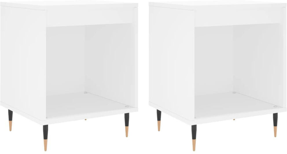 Fairmont Park Plainsboro Bedside Table White 50cm H X 15.7cm W X 40cm D