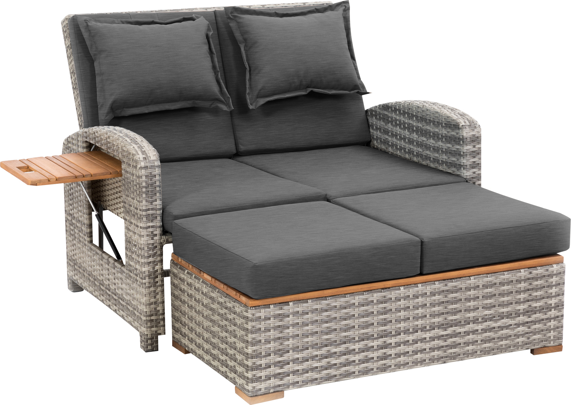 greemotion Bahia Style 3-in-1 mit Teilen aus Teak grau