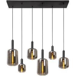 Lucide, Pendelleuchte, Lucid elisa - hängende Lampe - 6xe27 - Fumé  (E27)