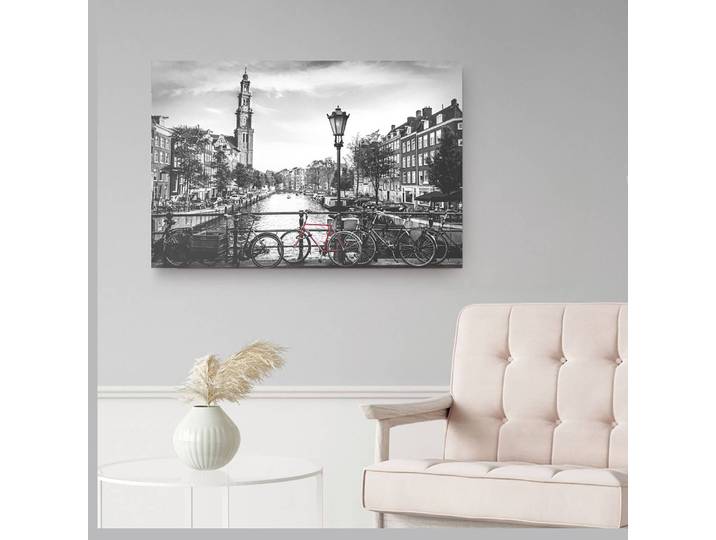 Wandbild Die Grachten von Amsterdam 90 x 60 x 2cm