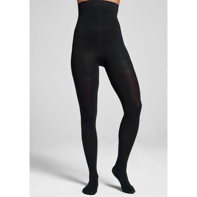 Shaping-Strumpfhose CALVIN KLEIN, Damen, Gr. M, schwarz, Obermaterial: 86% Polyamid, 14% Elasthan, unifarben, elastisch, Strumpfhosen, blickdicht, hohe Taille