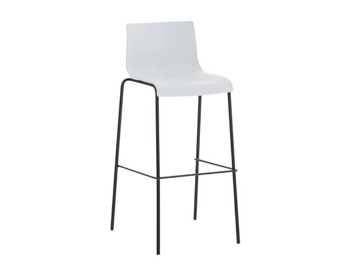 Lot de 2 Tabouret De Bar BETTANT Art - Finition Sur 4 Pieds Noir(Blanc) - Tissu - Contemporain - Design