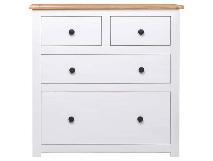 NEUF Buffet Bas - Buffet de rangement/Buffet Salle à Manger - Blanc 80x40x83 cm Pin Gamme Panama 03_74531951
