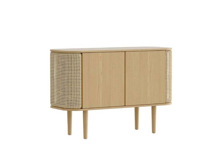 UMAGE - Treasures Sideboard mit 2 Türen, Eiche / Wiener Geflecht
