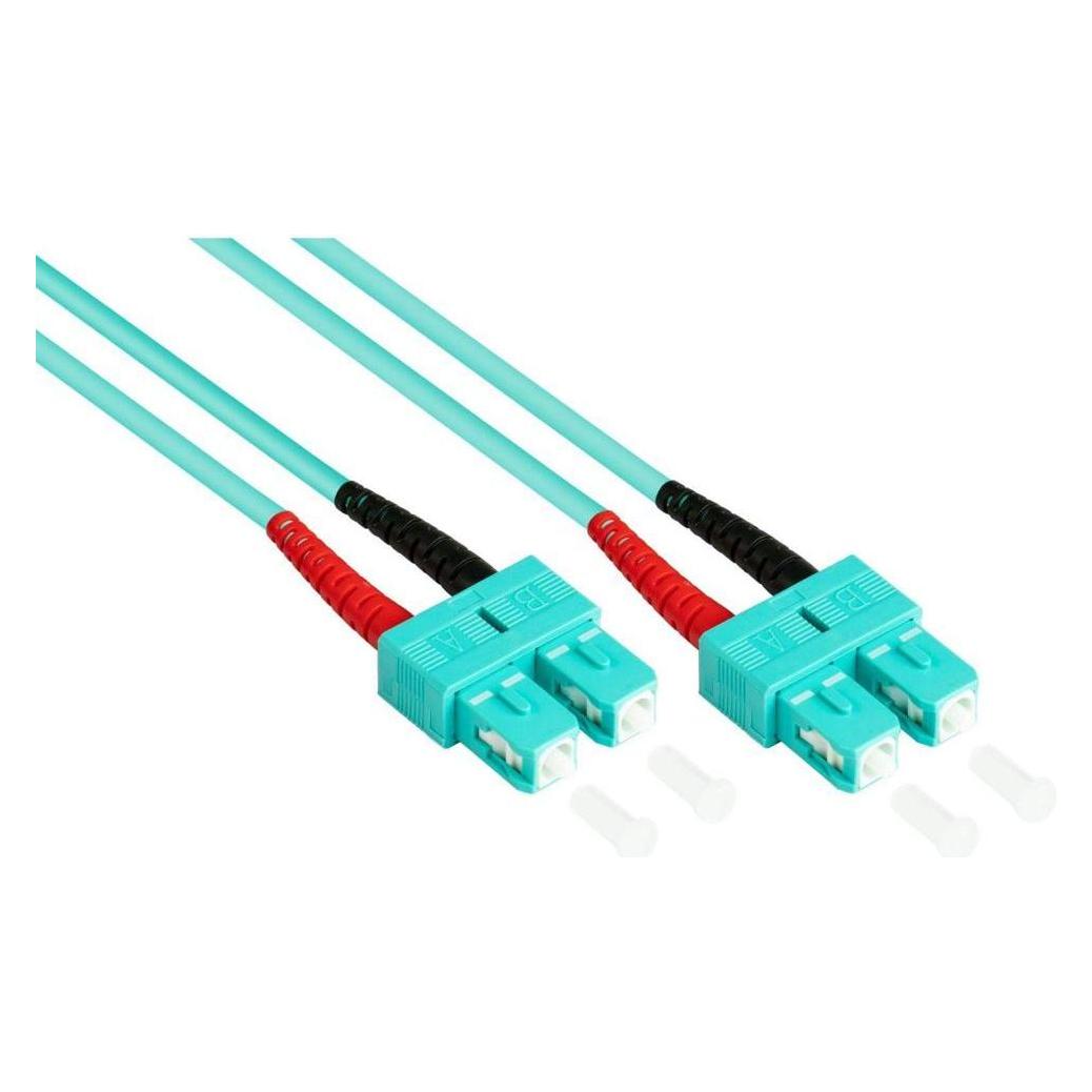 Varia SO-32759 - Patchkabel LWL Duplex OM3 (Multimode, 50125) SCSC, LSZH, 0,5m (0.50 m) (SO-32759)
