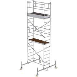 MUNK Günzburger Steigtechnik 154445 Aluminium Rollgerüst Montage ohne Werkzeug Arbeitshöhe (max.): 6.5 m